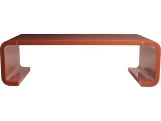 Arteriors Home Turnley Rectangular Fiberglass Paprika Antique Brass Coffee Table