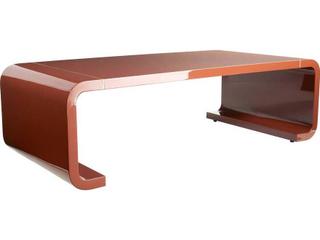 Arteriors Home Turnley Rectangular Fiberglass Paprika Antique Brass Coffee Table
