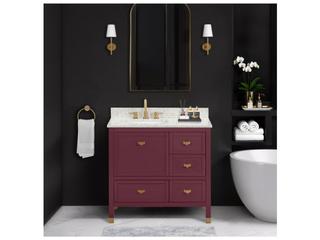 Avanity Alana 36 in. Single Sink Bathroom Vanity in Burgundy Red