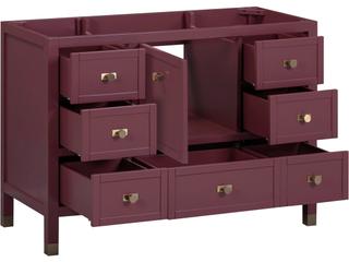 Avanity Alana 49 in. Single Sink Bathroom Vanity in Burgundy Red with Alluring Quartz Top