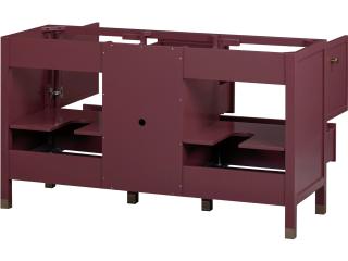 Avanity Alana 61 in. Double Sink Bathroom Vanity in Burgundy Red with White Engineered Stone Top