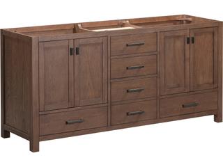 Avanity Modero 72 in. Double Sink Bathroom Vanity in Mocha Oak