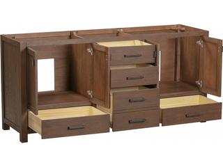 Avanity Modero 72 in. Double Sink Bathroom Vanity in Mocha Oak