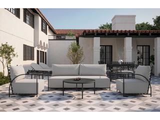 Azzurro Living Athens Noir Wrought Iron Round Coffee Table
