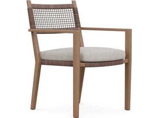 Azzurro Living Bozeman Barkaluwood Wicker Cushion Dining Chair Set of 4