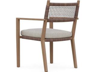 Azzurro Living Bozeman Barkaluwood Wicker Cushion Dining Chair Set of 4