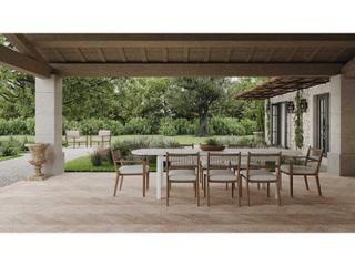Azzurro Living Bozeman Barkaluwood Wicker Cushion Dining Chair Set of 4