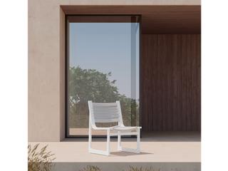 Azzurro Living Cozumel Aluminum Wicker Dining Chair Set of 2