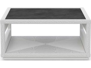 Azzurro Living Cyprus Bone All-weather Wicker Square Coffee Table