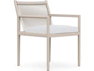 Madeira Aluminum Rope Dining Chair in Matte Ivory