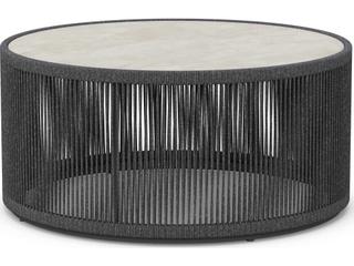 Malta Round Coffee Table with Albarium Dekton Top and Birch Rope