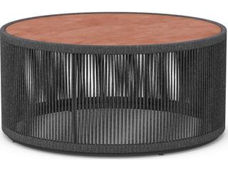 Azzurro Living Malta Pebble All-weather Textelene Rope Round Coffee Table