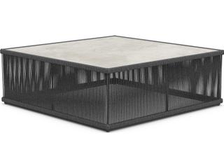 Azzurro Living Malta Pebble All-weather Textelene Rope Square Coffee Table