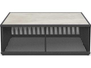 Azzurro Living Malta Pebble All-weather Textelene Rope Square Coffee Table