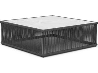 Azzurro Living Malta Pebble All-weather Textelene Rope Square Coffee Table