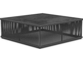 Malta Square Coffee Table with Micron Dekton Top and Pebble Textelene Rope
