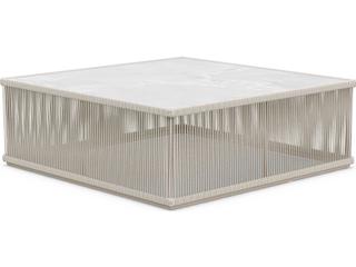 Malta 48-Inch Square Coffee Table with Dekton Top and Birch Rope