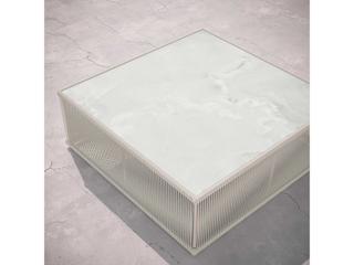 Azzurro Living Malta Birch All-weathertextelene Rope Square Coffee Table