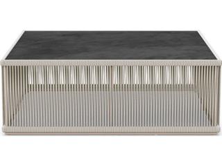 Azzurro Living Malta Birch All-weathertextelene Rope Square Coffee Table