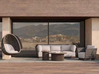 Azzurro Living Maui Matte Bronze Aluminum Lounge Set