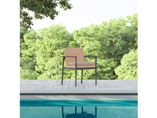 Azzurro Living Terra Aluminum Cushion Dining Chair Set of 2