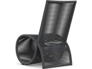 Azzurro Living Wave Aluminum Rope Dining Chair Set of 2
