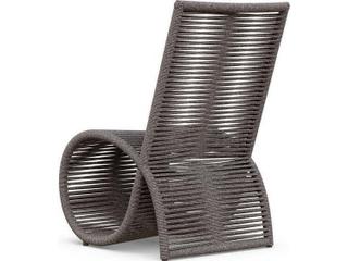 Azzurro Living Wave Aluminum Rope Dining Chair Set of 2