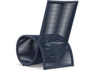 Azzurro Living Wave Aluminum Rope Dining Chair Set of 2