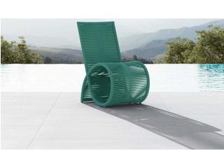 Azzurro Living Wave Aluminum Rope Dining Chair Set of 2