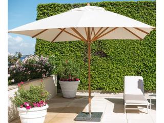10 ft wooden patio umbrella 10FT Outdoor Large With Light Canva Home proof polyester fabric Bambrella Levante 10' Market Umbrella;