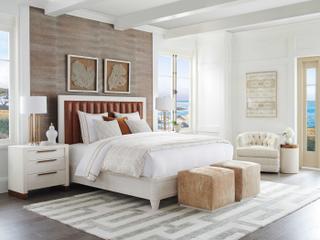 Barclay Butera Carmel Cambria Brown Wood California King Panel Bed