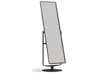 BDI Continuum Cheval Natural Walnut Clear Rectangular Floor Mirror