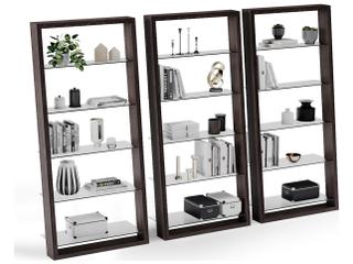 BDI Eileen Charcoal Stained Ash Grey Bookcase