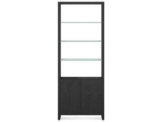 BDI Linea Shelf Charcoal Stained Ash Bookcase