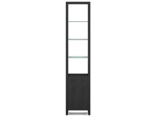 BDI Linea Shelf Charcoal Stained Ash Bookcase