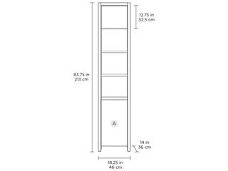 BDI Linea Shelf Charcoal Stained Ash Bookcase