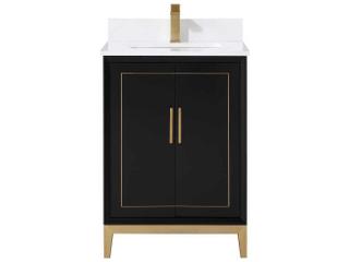 BEMMA Gracie 24" Midnight Black Bathroom Vanity