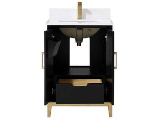 BEMMA Gracie 24" Midnight Black Bathroom Vanity