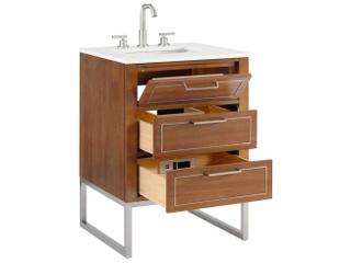 BEMMA Markham 24" Walnut Brushed Nickel Vanity