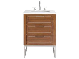 BEMMA Markham 24" Walnut Brushed Nickel Vanity
