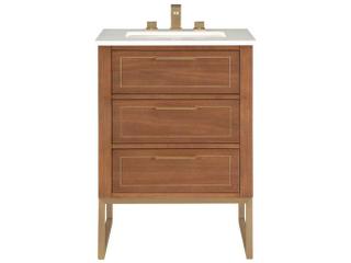 BEMMA Markham 24" Walnut Satin Brass Vanity