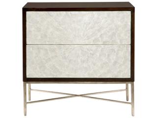 Adagio Two-Drawer Nightstand in Espresso with Capiz Shell