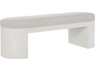 Axiom Linear White Upholstered Accent Bench