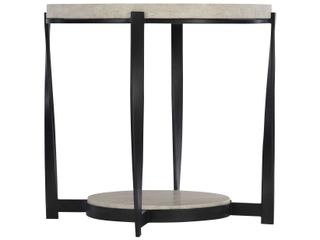 Bernhardt Berkshire Round Stone Aged Pewter End Table