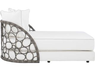 Bernhardt Exteriors Gray Flannel Lounge Bed with Cushion
