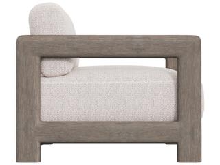 Bernhardt Exteriors Weathered Teak Montaigne 1/2 Outdoor Patio Lounge Chair with Cushion
