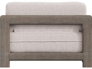 Bernhardt Exteriors Weathered Teak Montaigne 1/2 Outdoor Patio Lounge Chair with Cushion
