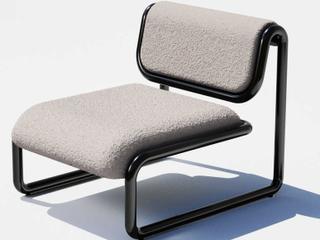 Tube Black Accent Chair