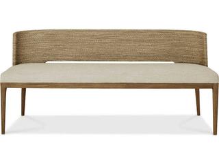 Brownstone Amalfi Beach Praline Brown Upholstered Accent Bench