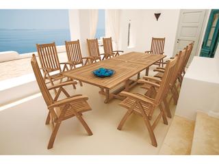 Barlow Tyrie Ascot Highback Recliner - Natural Teak